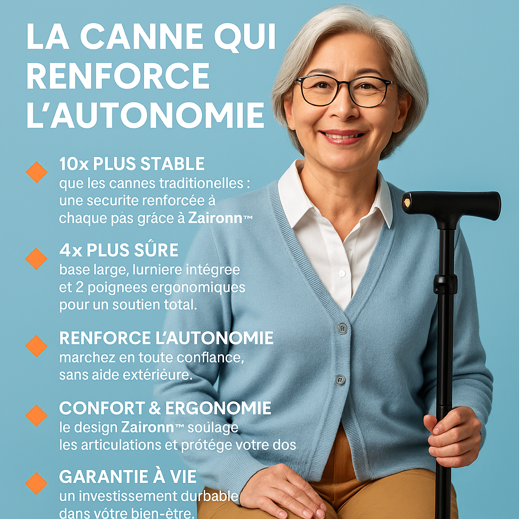 Zaironn™ - Canne de marche verticale