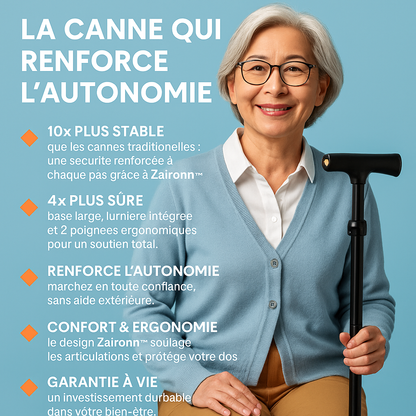 Zaironn™ - Canne de marche verticale